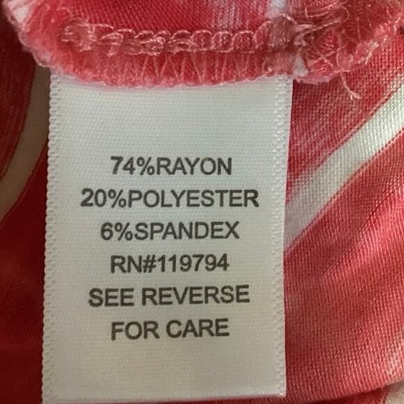 Live and let Live Red Tie Dye Striped Stretch Knit Pull On Maxi Skirt Petite S - Picture 5 of 5